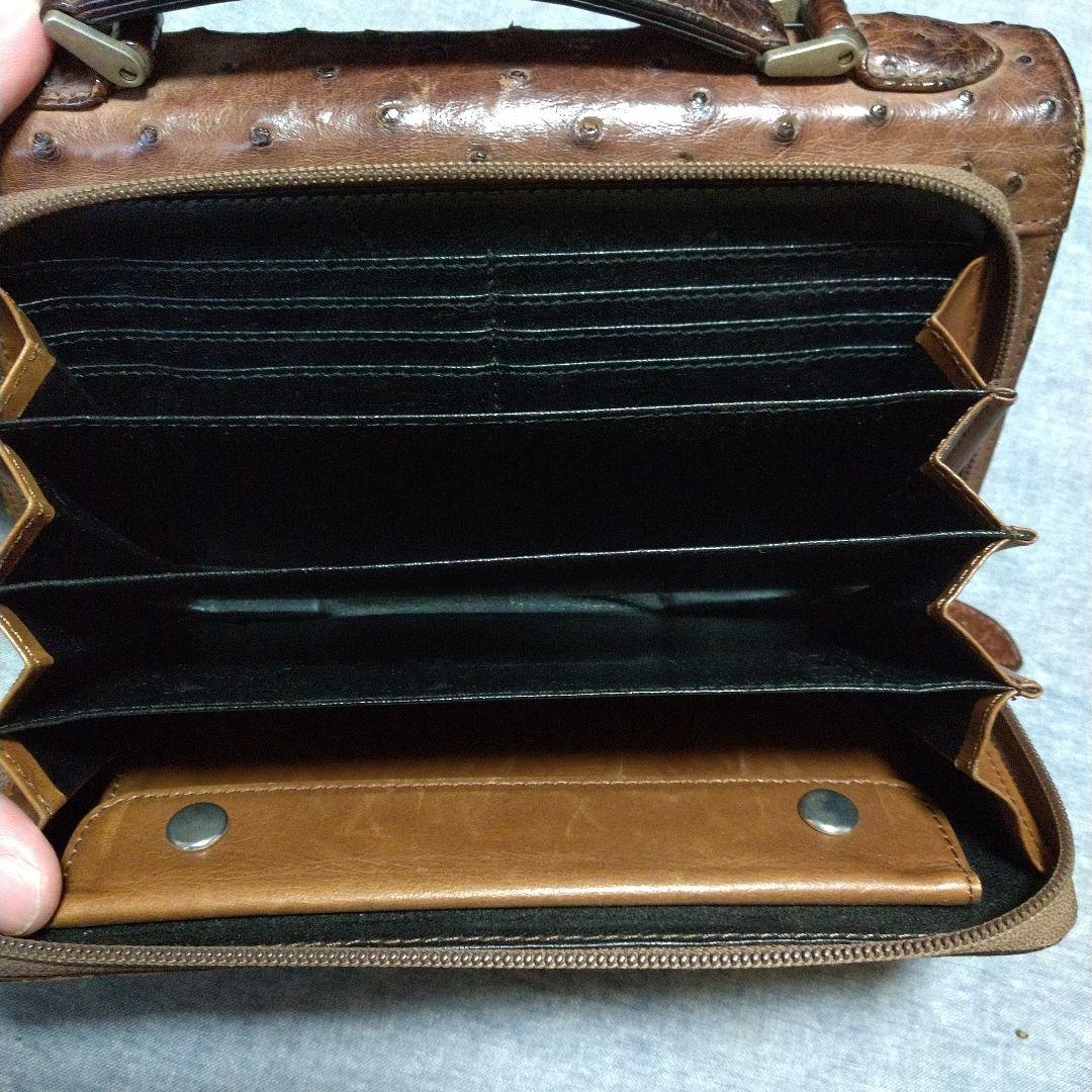 【断捨離セール】アンティーク　オーストリッチセカンドバック