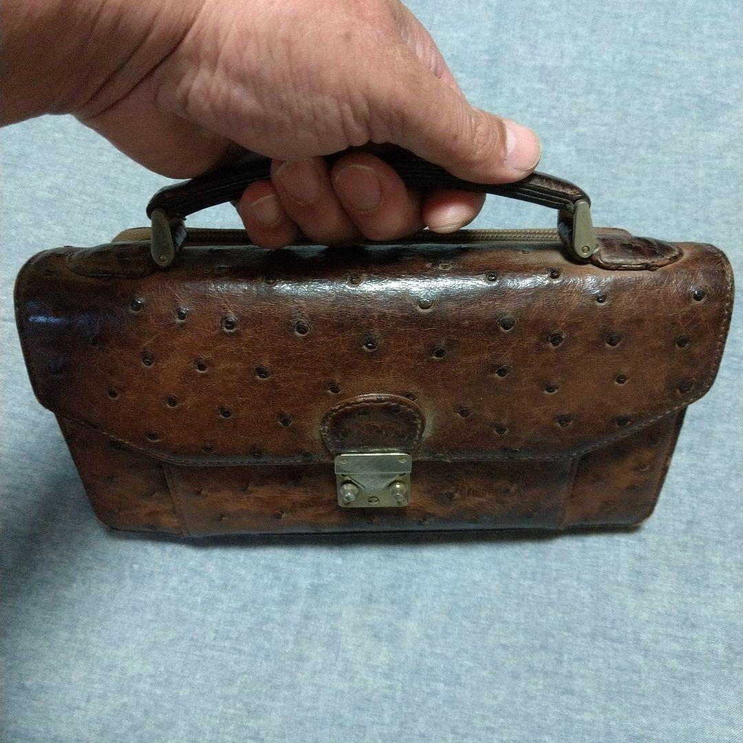 【断捨離セール】アンティーク　オーストリッチセカンドバック