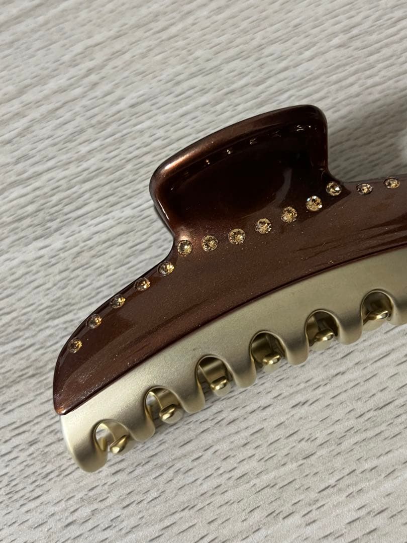 アレクサンドル ドゥ パリ ヘアクリップ ヴァンドーム ブラウン クリップ L