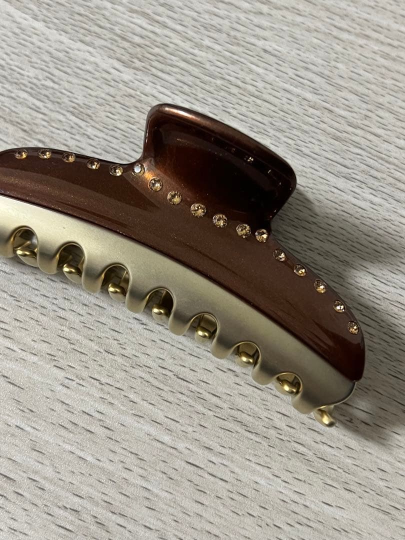 アレクサンドル ドゥ パリ ヘアクリップ ヴァンドーム ブラウン クリップ L
