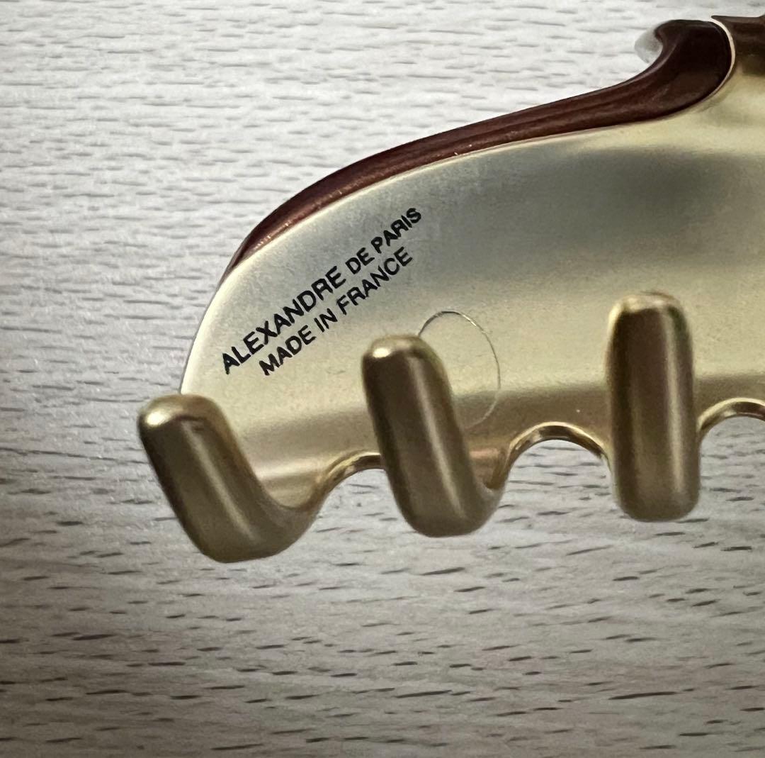 アレクサンドル ドゥ パリ ヘアクリップ ヴァンドーム ブラウン クリップ L
