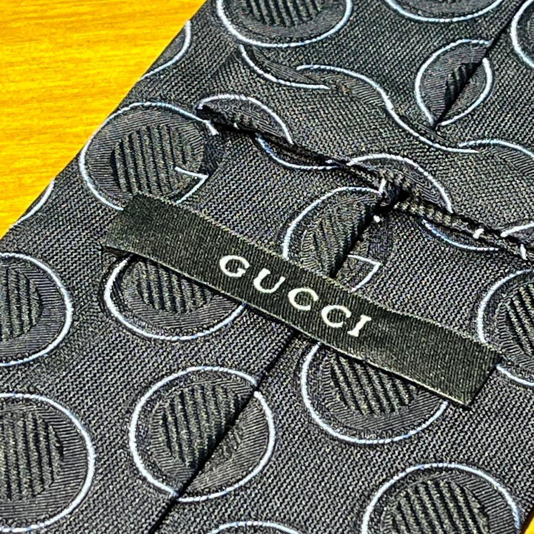 Gucci シルク ネクタイ 円形模様
