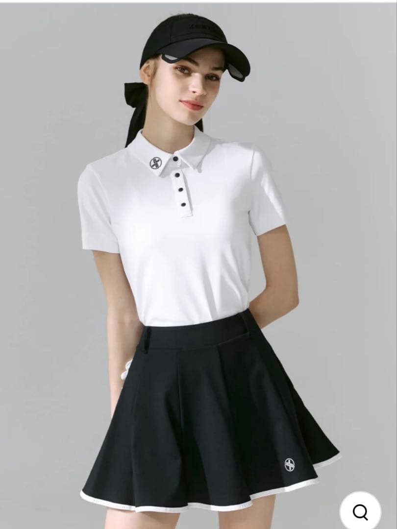 XEXYMIX 配色ライン入り フレアスカート インナーパンツ付き