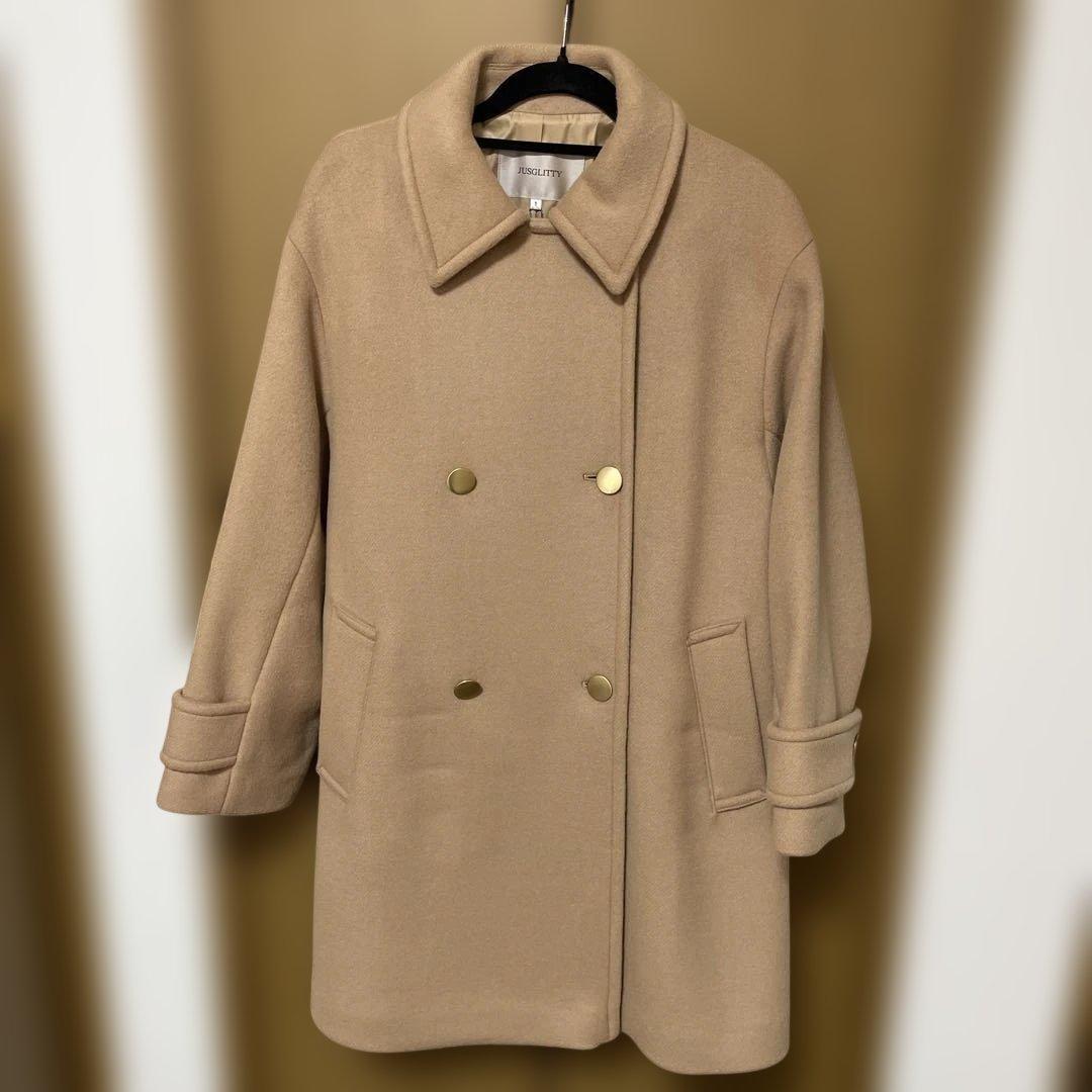 JUSGLITTY スタンダードPコート　キャメル