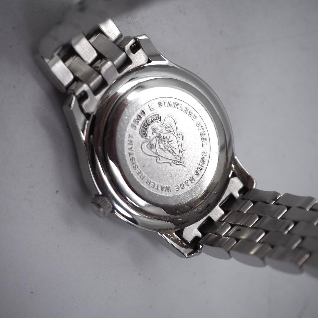 314 稼働 GUCCI 時計　レディース 5500L シルバー デイト　ローマ