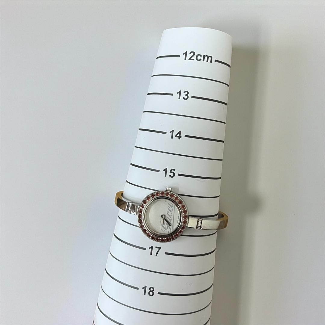 【不動品】GUCCI 腕時計　105　バングルウォッチ　ガーネットベゼル