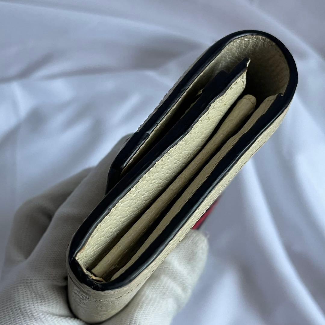 極美品✨　GUCCI 長財布　シェリーライン　ggマーモント　レザー　ホワイト