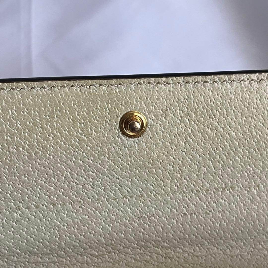 極美品✨　GUCCI 長財布　シェリーライン　ggマーモント　レザー　ホワイト