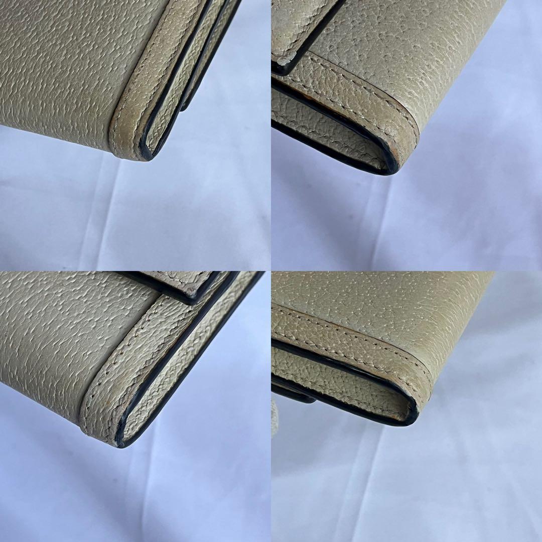 極美品✨　GUCCI 長財布　シェリーライン　ggマーモント　レザー　ホワイト