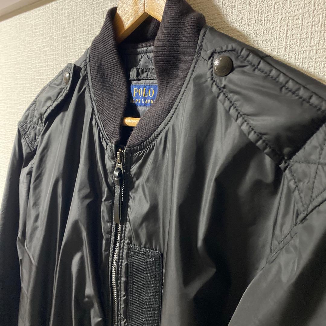 Polo Ralph Laurenブラック MA-1 フライトジャケット