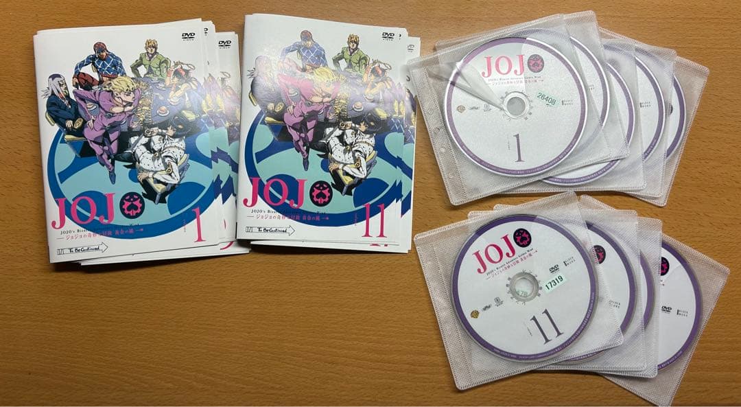 JOJO ジョジョの奇妙な冒険 黄金の風 DVD 1〜18