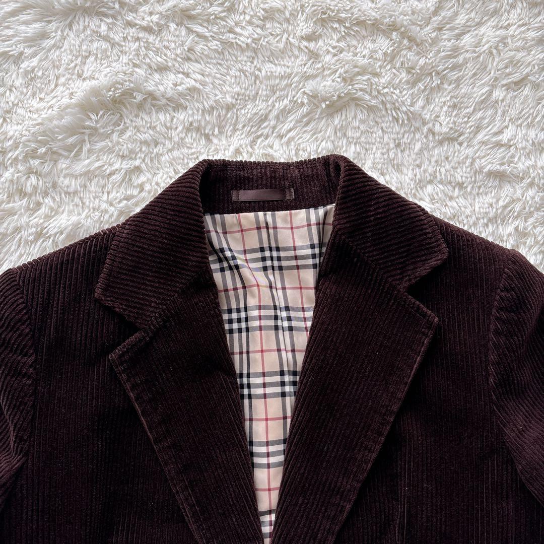 【極美品　大きいサイズ】バーバリー　コーデュロイ　ジャケット ノバ　チェック