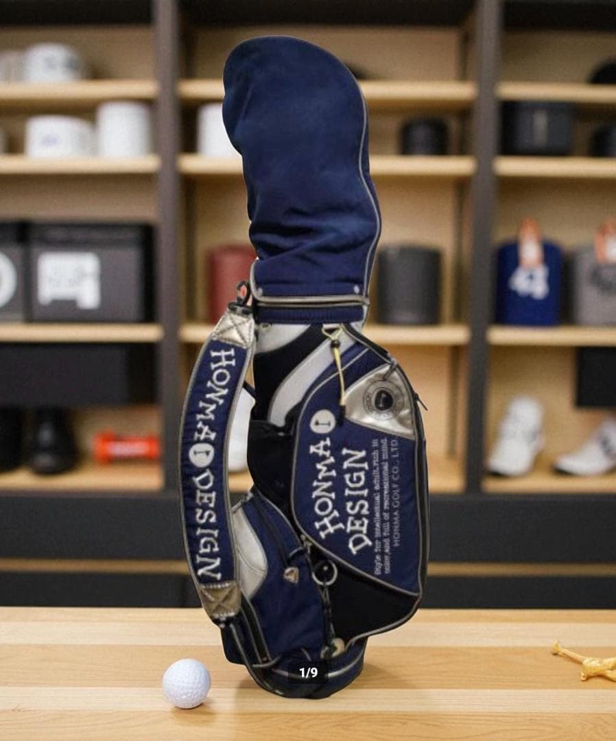 送料無料/超美品　HONMA DESIGN キャディバッグ ネイビー