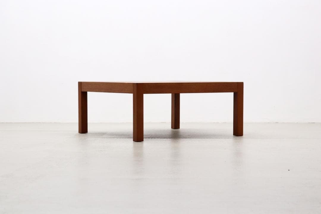 ヴィンテージ チーク材 正方形 センターテーブル スクエア ローテーブル