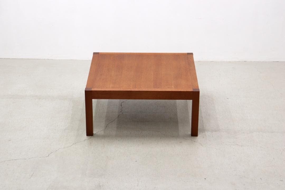 ヴィンテージ チーク材 正方形 センターテーブル スクエア ローテーブル