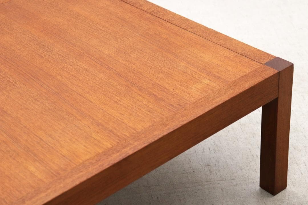 ヴィンテージ チーク材 正方形 センターテーブル スクエア ローテーブル