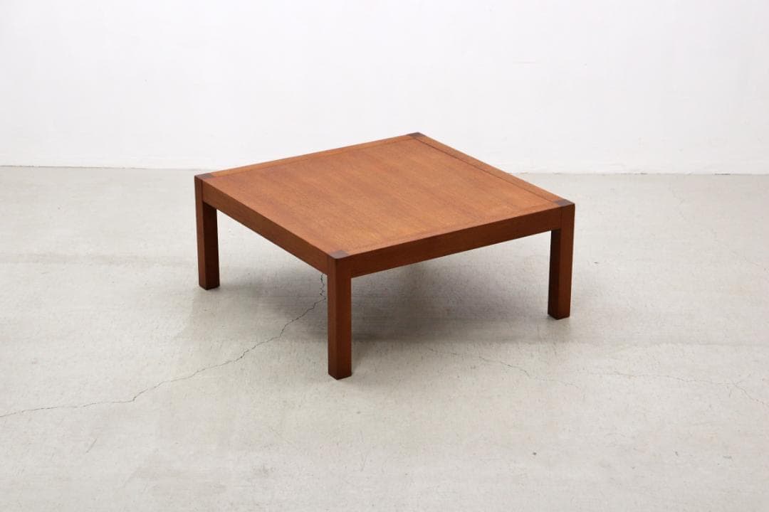 ヴィンテージ チーク材 正方形 センターテーブル スクエア ローテーブル