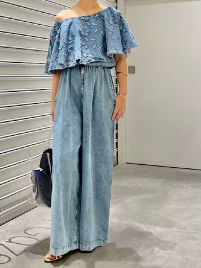 Whim Gazette(ウィム ガゼット) エンブロイダリージャンプスーツ