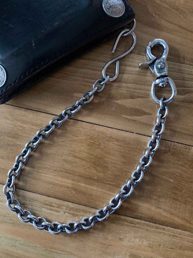 NANAさま専用　銀厚ウォレットチェーン2本 45cm 【WC015s】