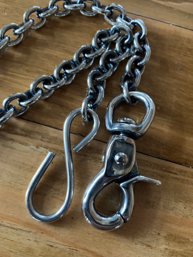 NANAさま専用　銀厚ウォレットチェーン2本 45cm 【WC015s】