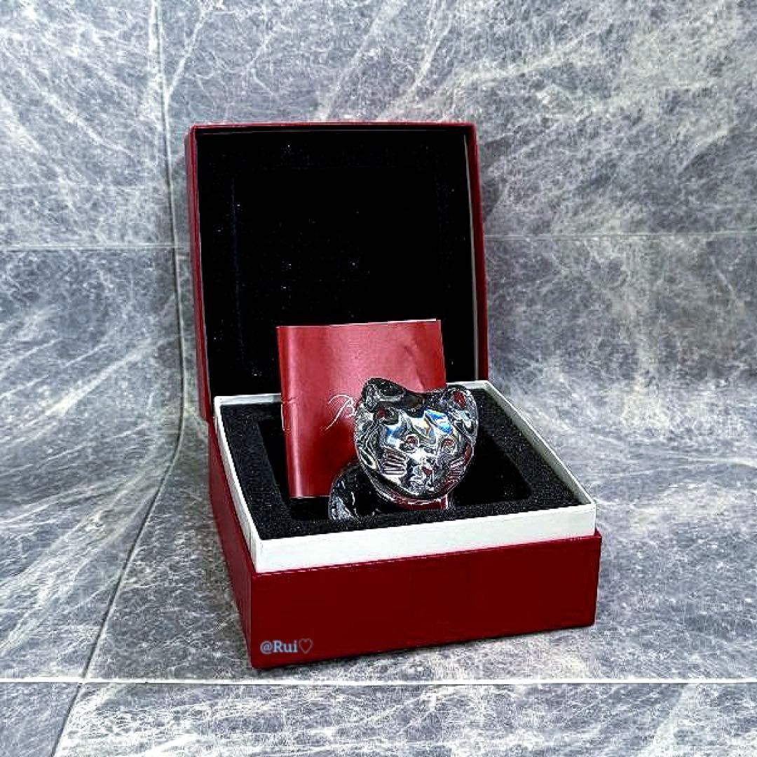 新品 美品 希少 バカラ クリスタルガラス ミニマルズ キャット フィギュリン