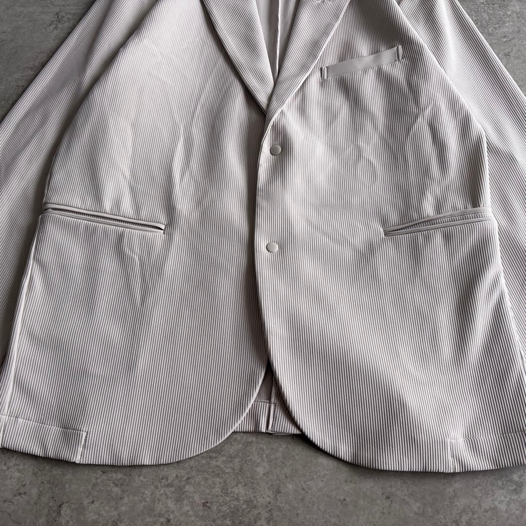 極美品■コール&レスポンス【XL】セットアップ ベージュ ストレッチ プリーツ