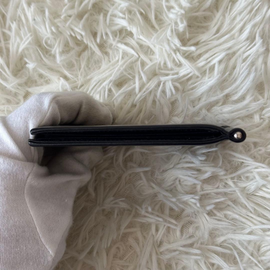 ✨️美品✨️ ポーター マネークリップ ロゴ金具 コンパクト 黒 レザー 箱付き