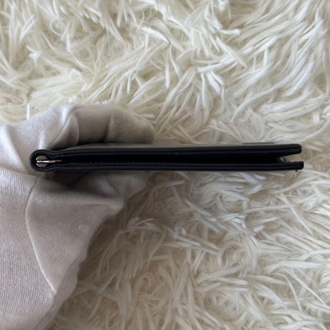 ✨️美品✨️ ポーター マネークリップ ロゴ金具 コンパクト 黒 レザー 箱付き