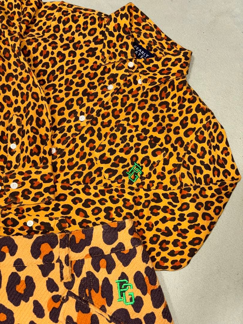 （美品）パーリーゲイツ、レオパード柄、ヒョウ柄シリーズ、セットアップ、上0下00