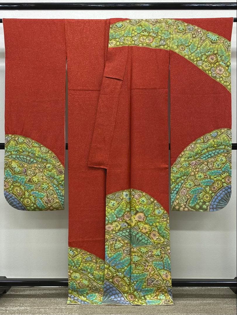 作家振袖 樋熊哲也 辻ヶ花 豪華 銀通し 絞り 身丈162cm