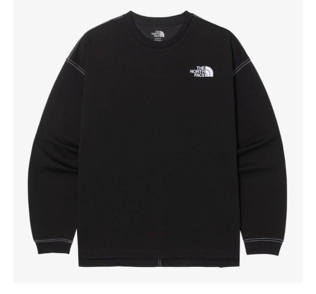 ノースフェイス韓国モデル　エッセンシャルラウンドロングT Lサイズ