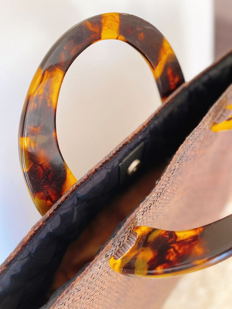 かごバッグ　トートバッグ　籐編み　未使用