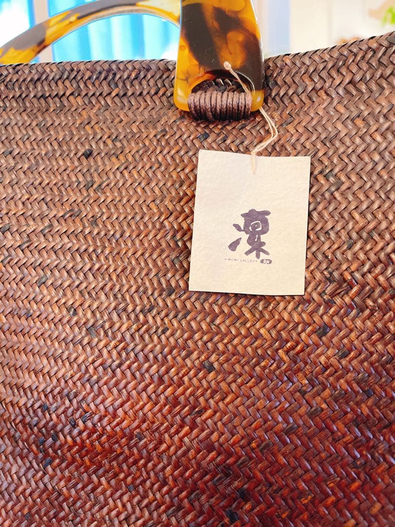 かごバッグ　トートバッグ　籐編み　未使用