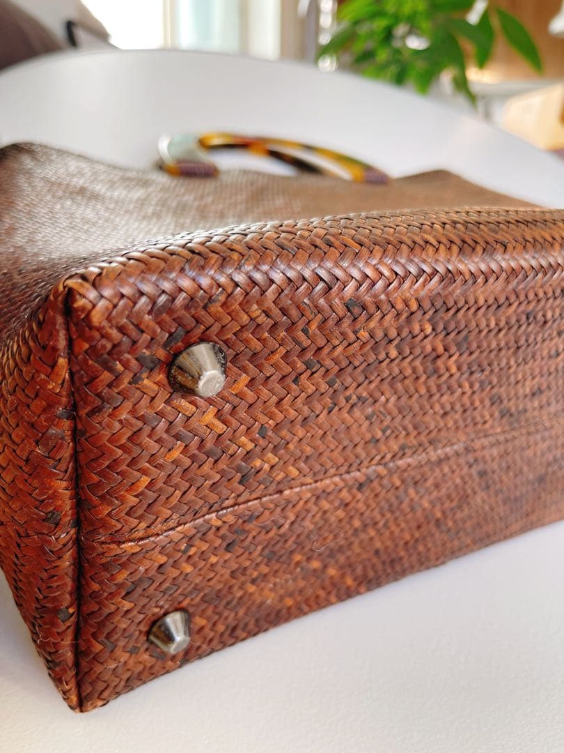 かごバッグ　トートバッグ　籐編み　未使用