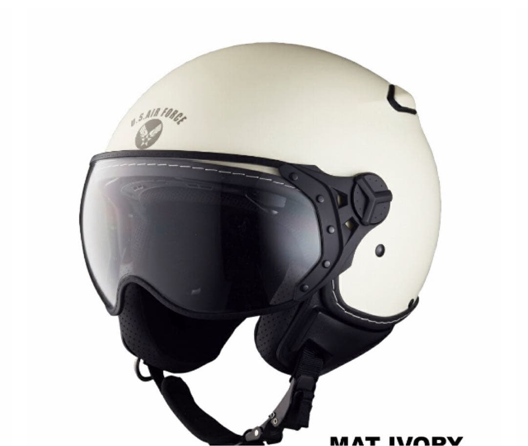 ヒューストンジェットヘルメット(アイボリー)フリーサイズ