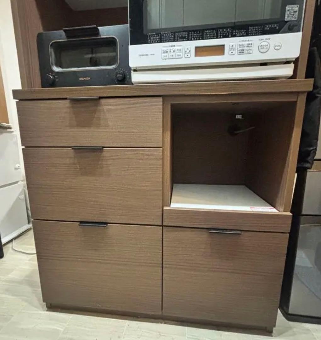 【最終値下げ】NITORI キッチンボード エトナ 90 KB MBR 食器棚