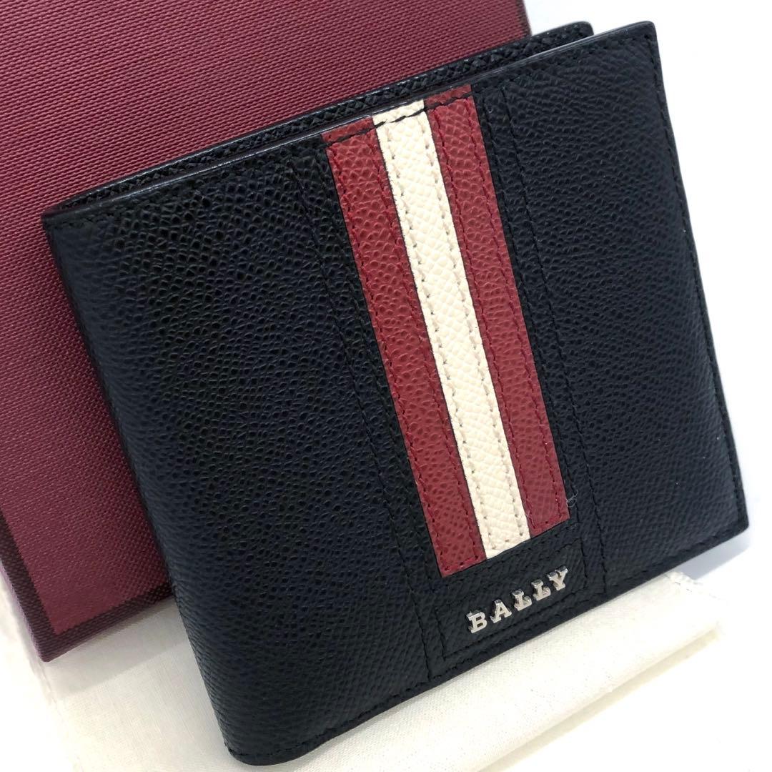 未使用✨バリー レザー 二つ折り財布 ブラック