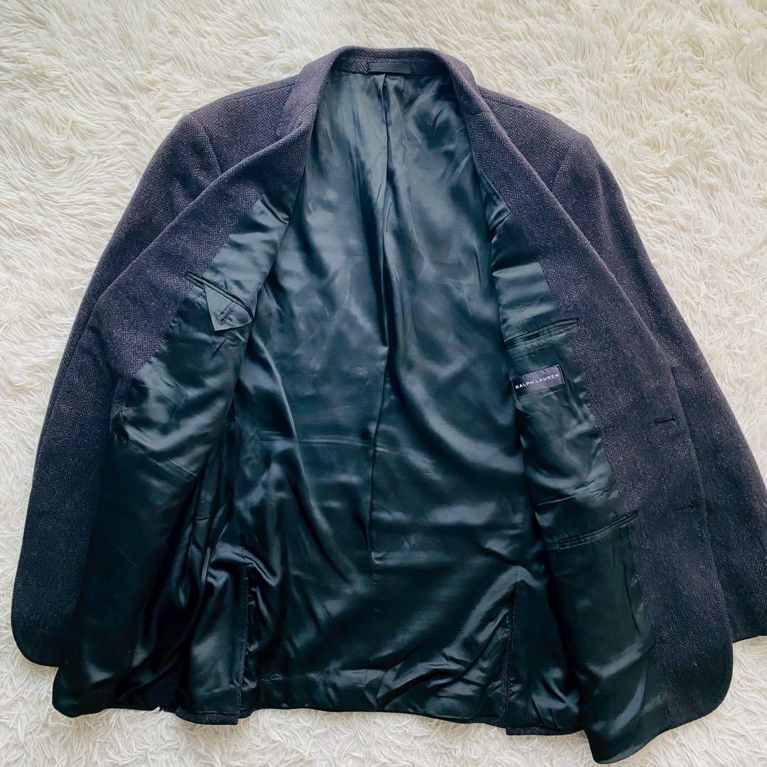 ラルフローレン●最上級ライン/ブラックレーベル●カシミヤディナージャケット XL