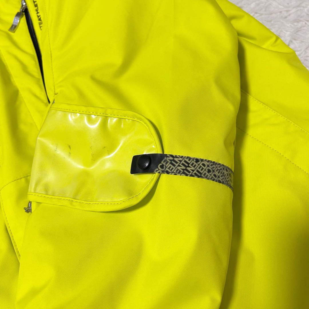 【美品】DESCENTE デサント スキーウェア 上下 シンプル イエロー Ｌ