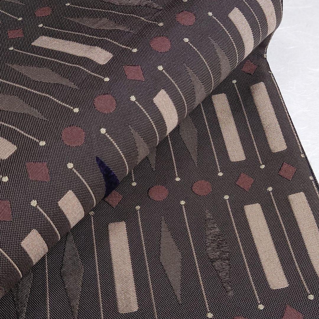 正絹 袋帯 六通柄 モール モダン図案 洒落 逸品 美品