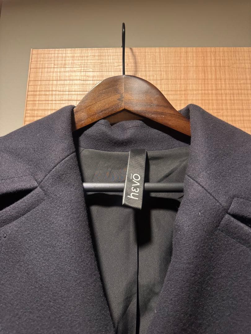 【美品】Hevo チェスターコート BRINDISI ネイビー