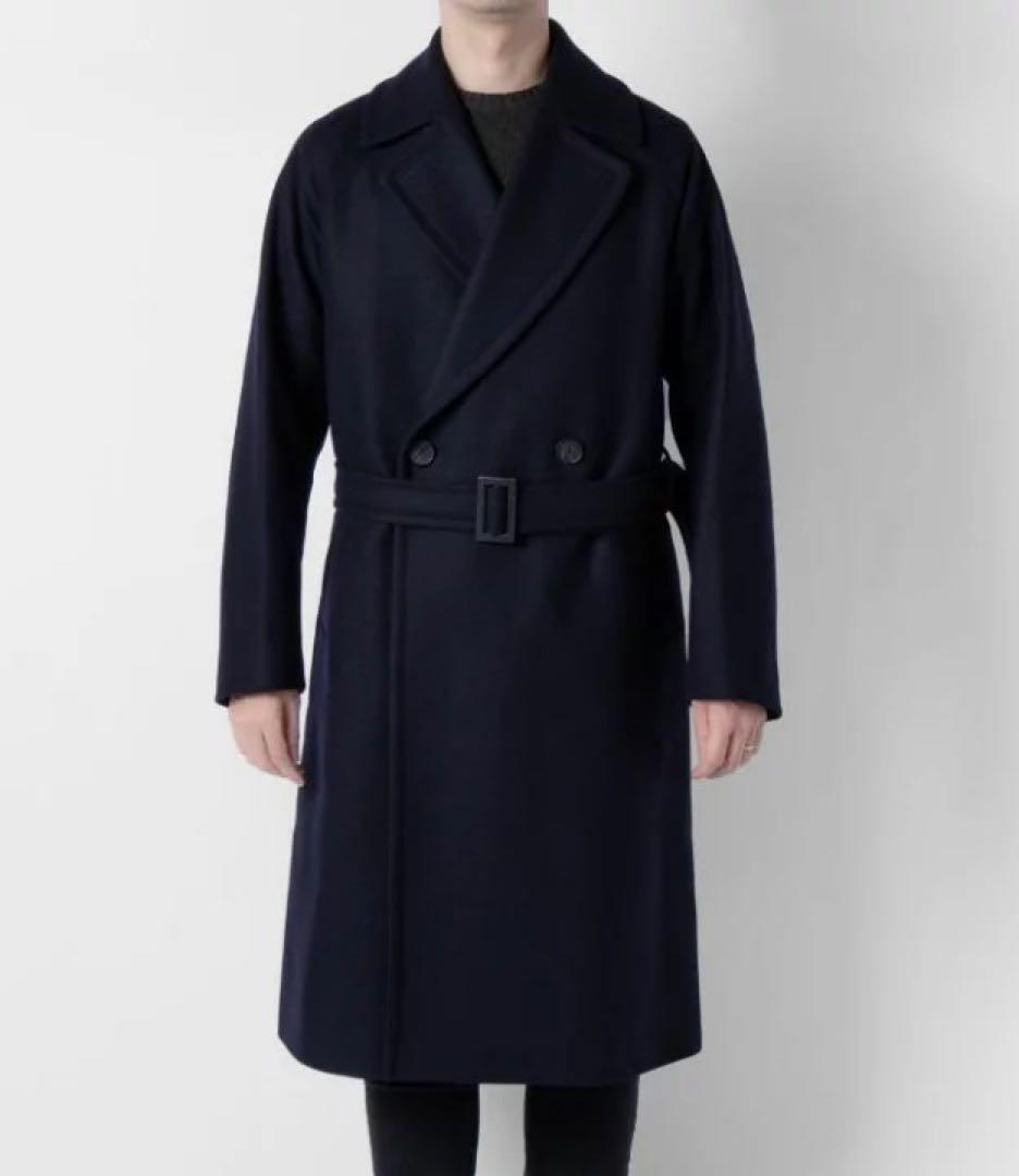 【美品】Hevo チェスターコート BRINDISI ネイビー