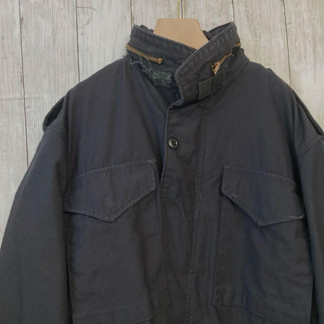 90sヴィンテージ USA製古着ALPHA M65 ミリタリージャケット　黒