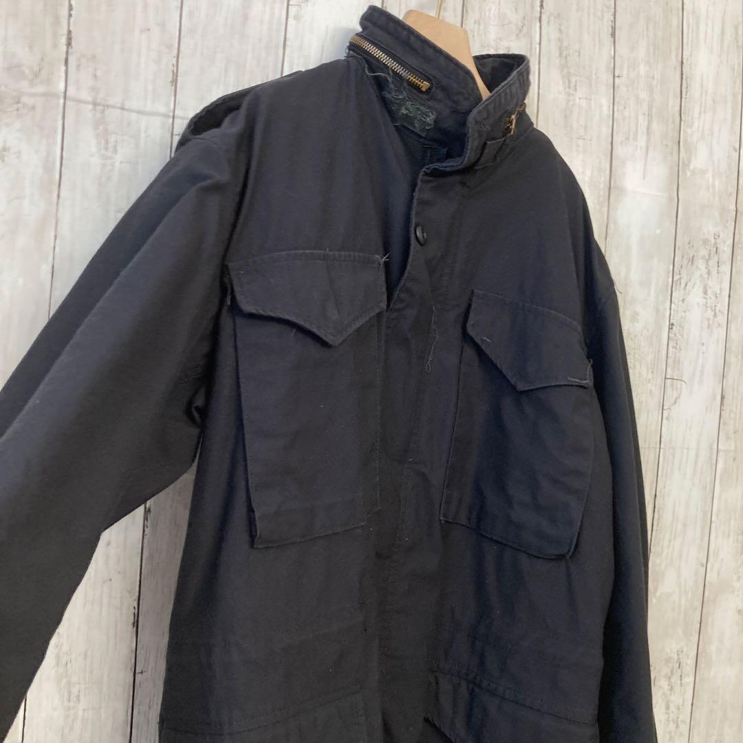 90sヴィンテージ USA製古着ALPHA M65 ミリタリージャケット　黒