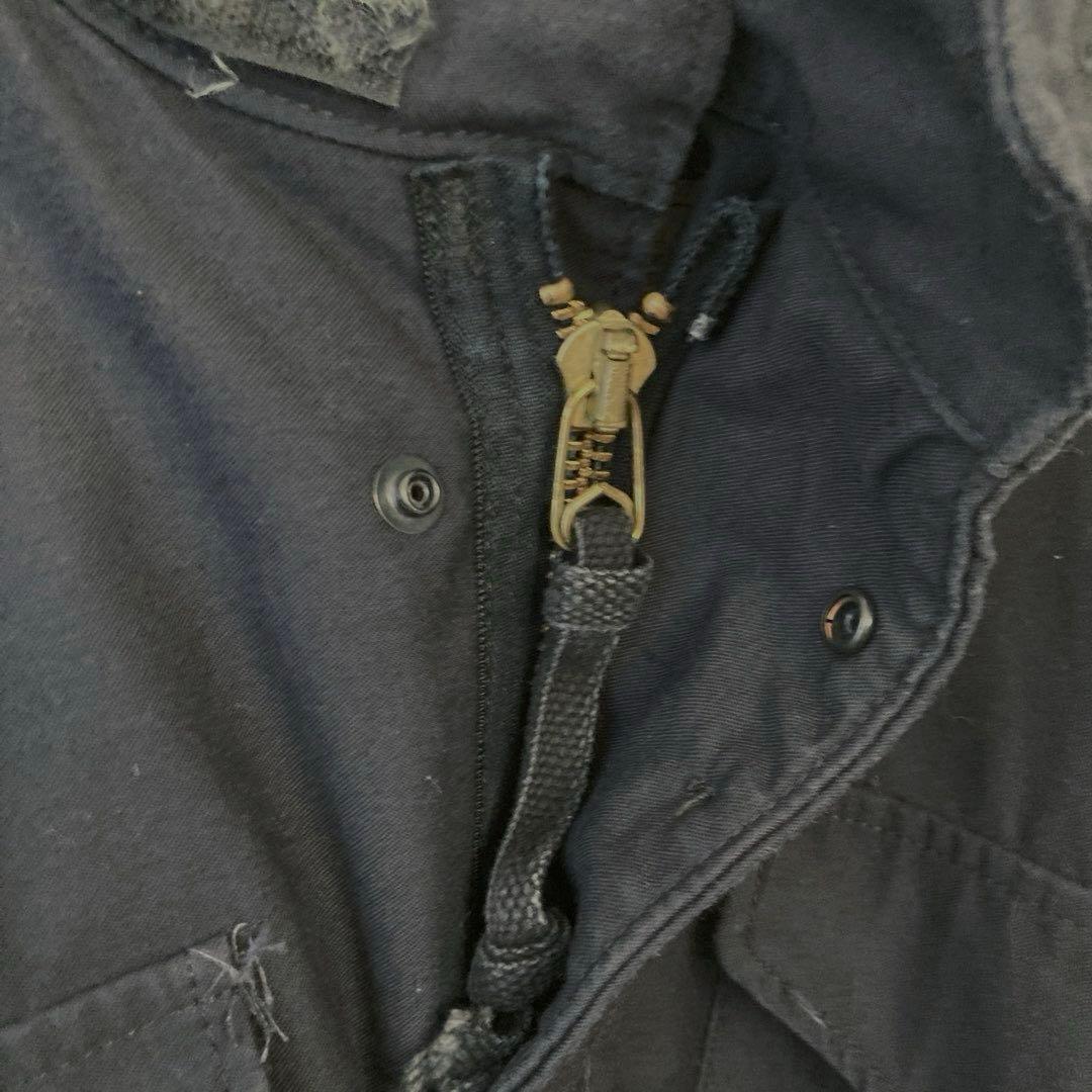 90sヴィンテージ USA製古着ALPHA M65 ミリタリージャケット　黒