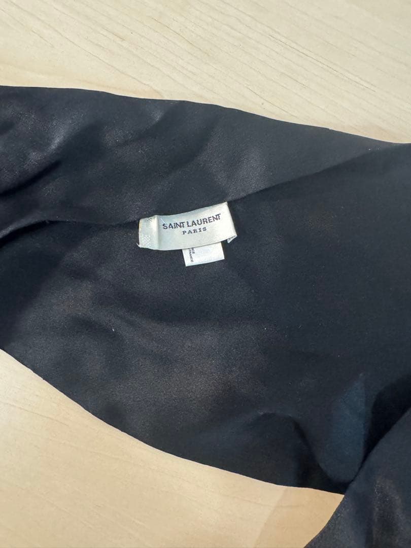 SAINT LAURENT ブラック シルクストール