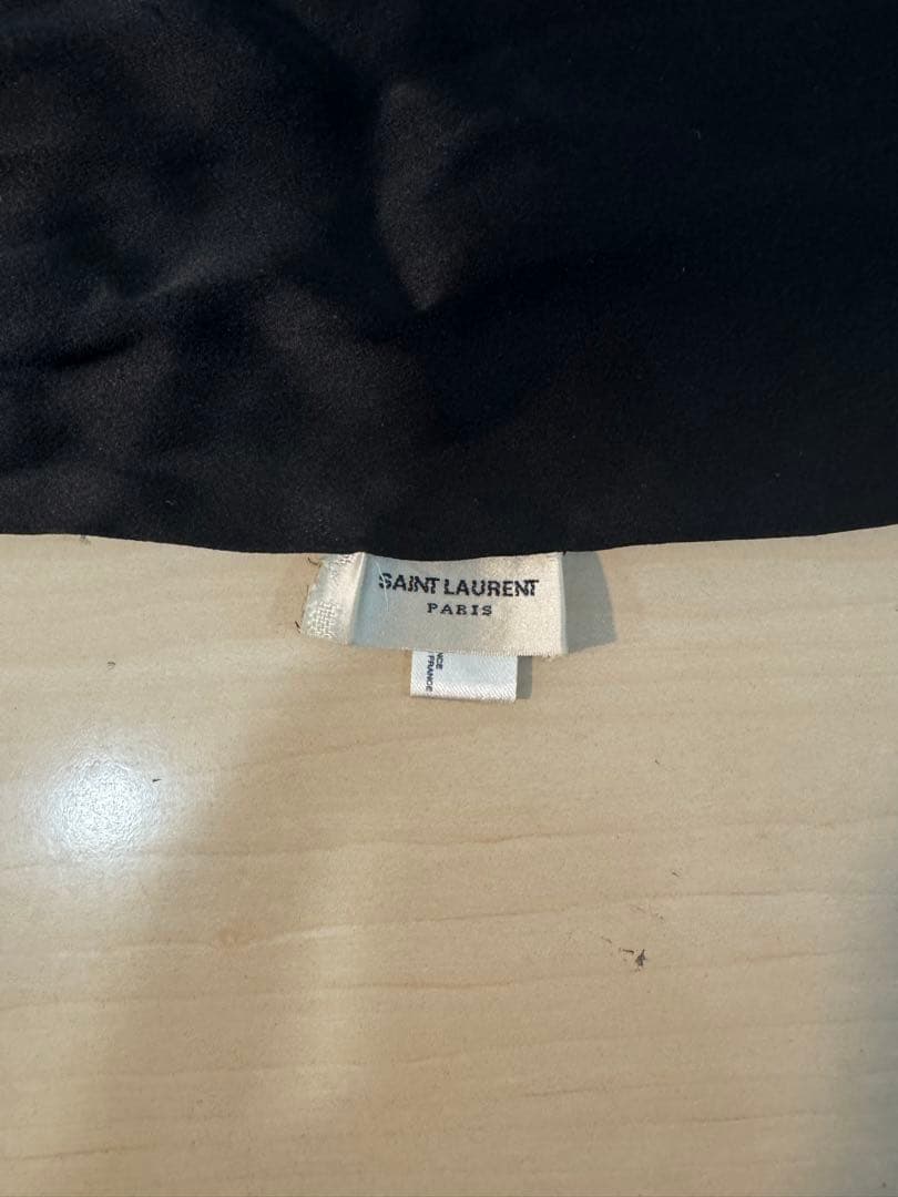 SAINT LAURENT ブラック シルクストール