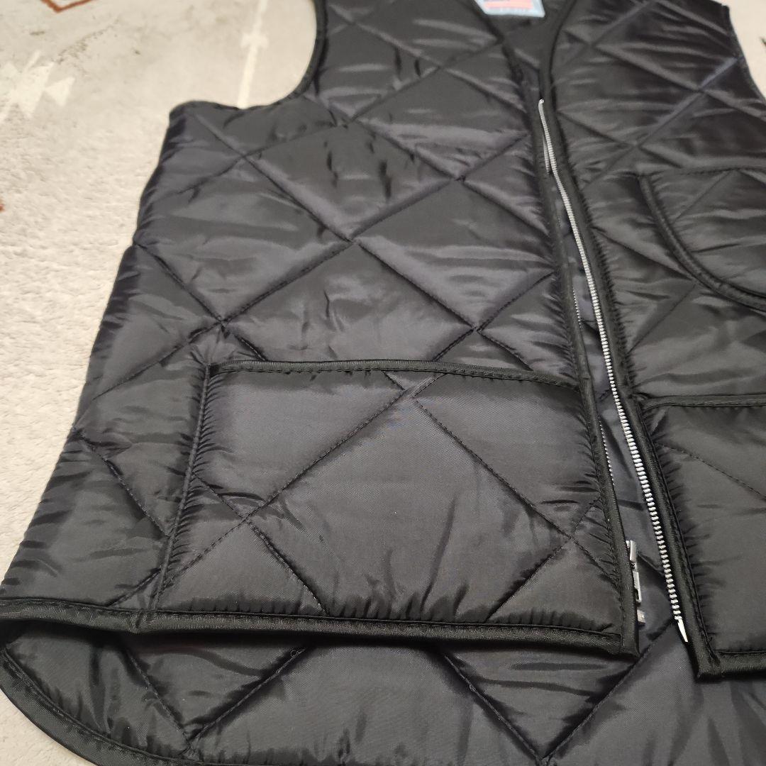 SNAP'N'WEAR USA製 ブラックキルティングベスト サイズM