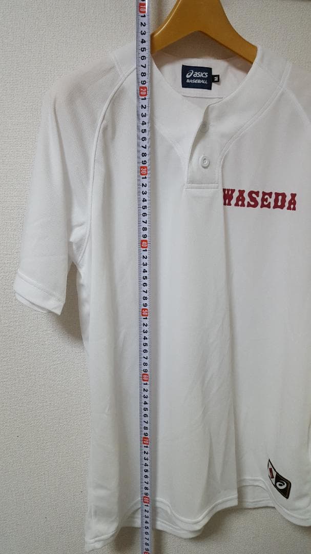 廃番　早稲田 大学 野球 シャツ Mサイズ アシックス　　　　六大学 慶應 高校