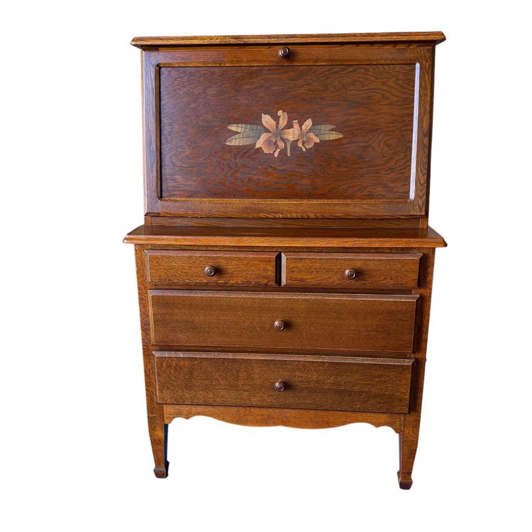 HR757 【象嵌】三越家具Brugge クラシカル　ライティングビューロー